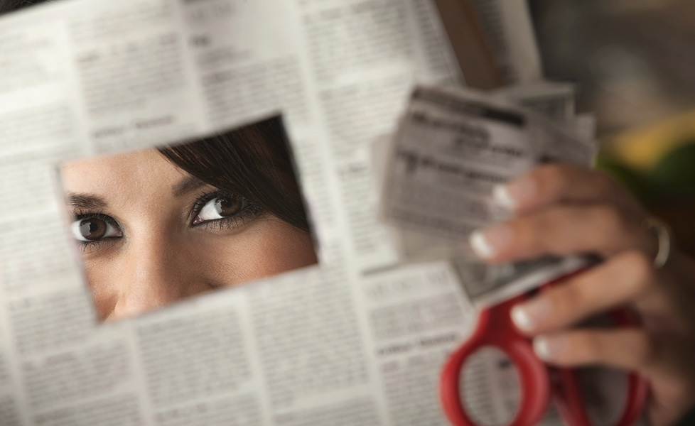 Woman with Coupons